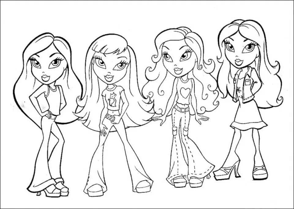 Bratz k Vymalování omalovánka