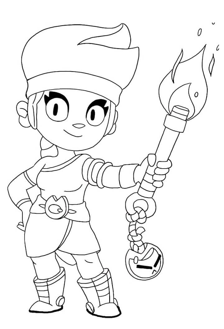Brawl Stars Amber omalovánka