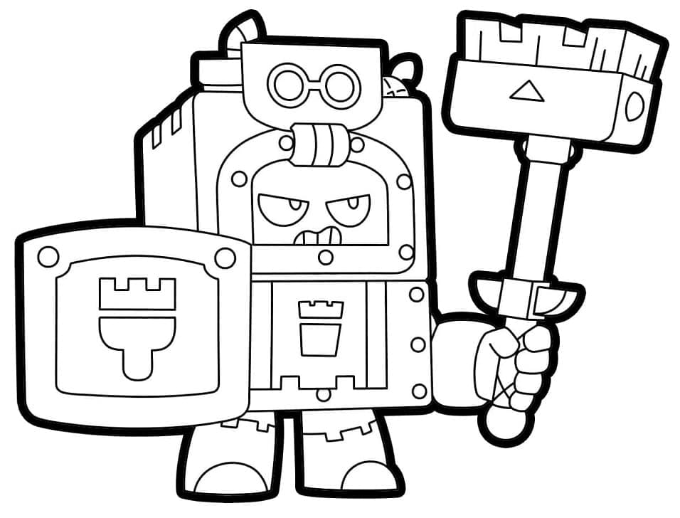 Brawl Stars Ash omalovánka