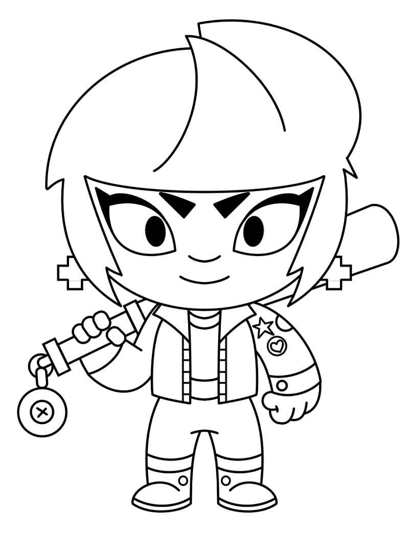 Brawl Stars Bibi omalovánka