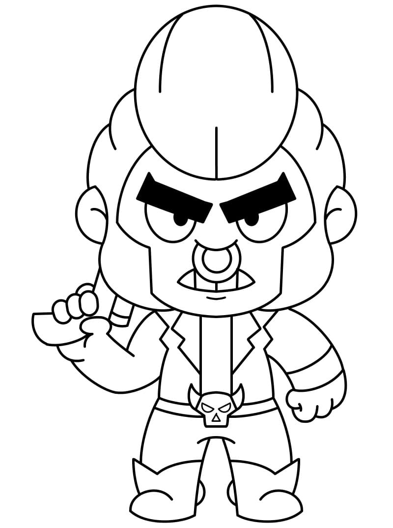 Brawl Stars Bull omalovánka
