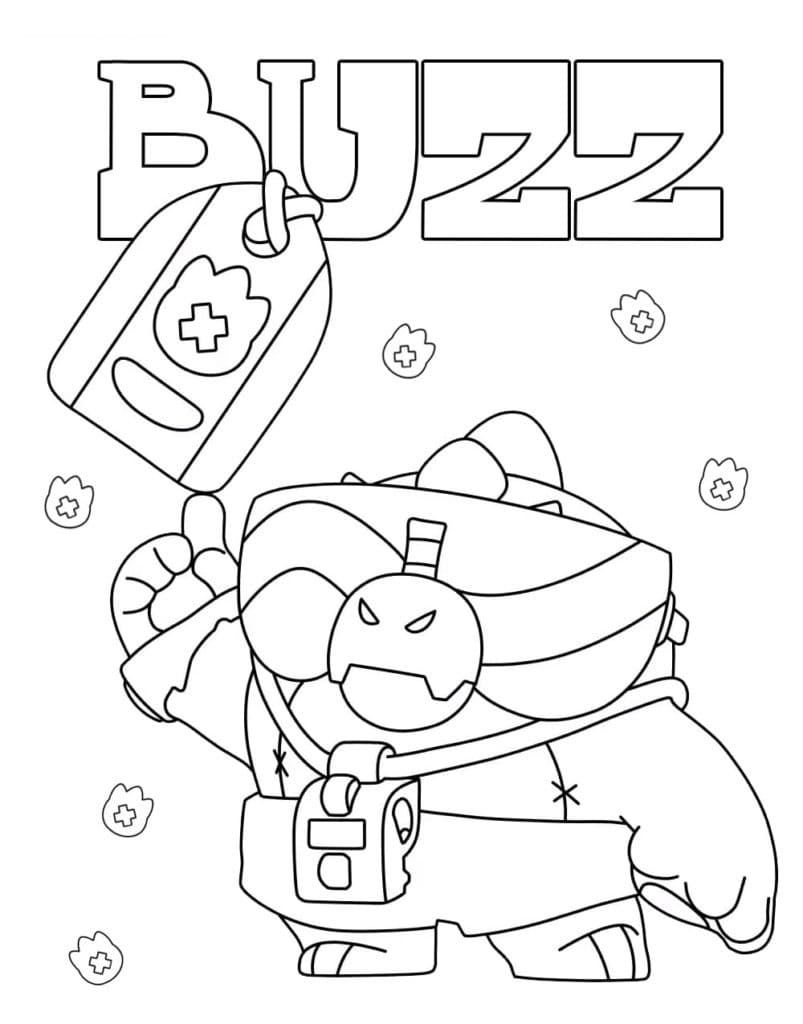 Brawl Stars Buzz omalovánka