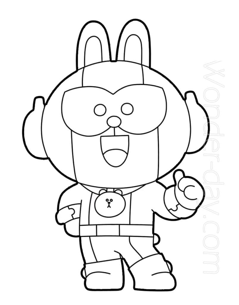 Brawl Stars Cony Max omalovánka