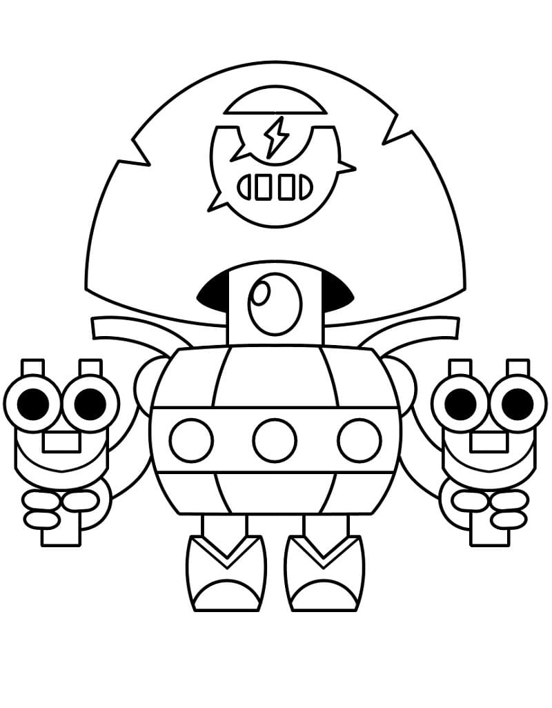 Brawl Stars Darryl omalovánka