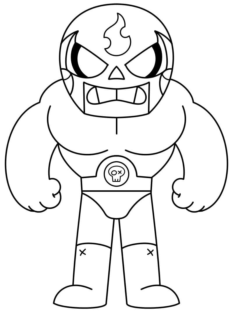 Brawl Stars El Primo omalovánka