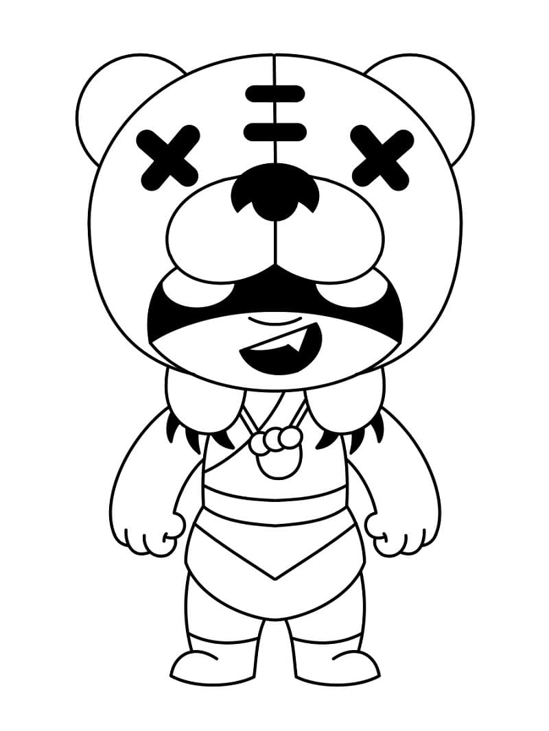 Brawl Stars Nita omalovánka