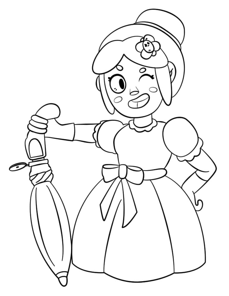 Brawl Stars Piper omalovánka