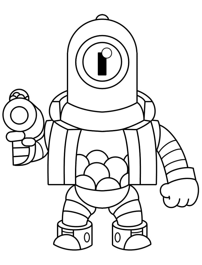 Brawl Stars Rico omalovánka