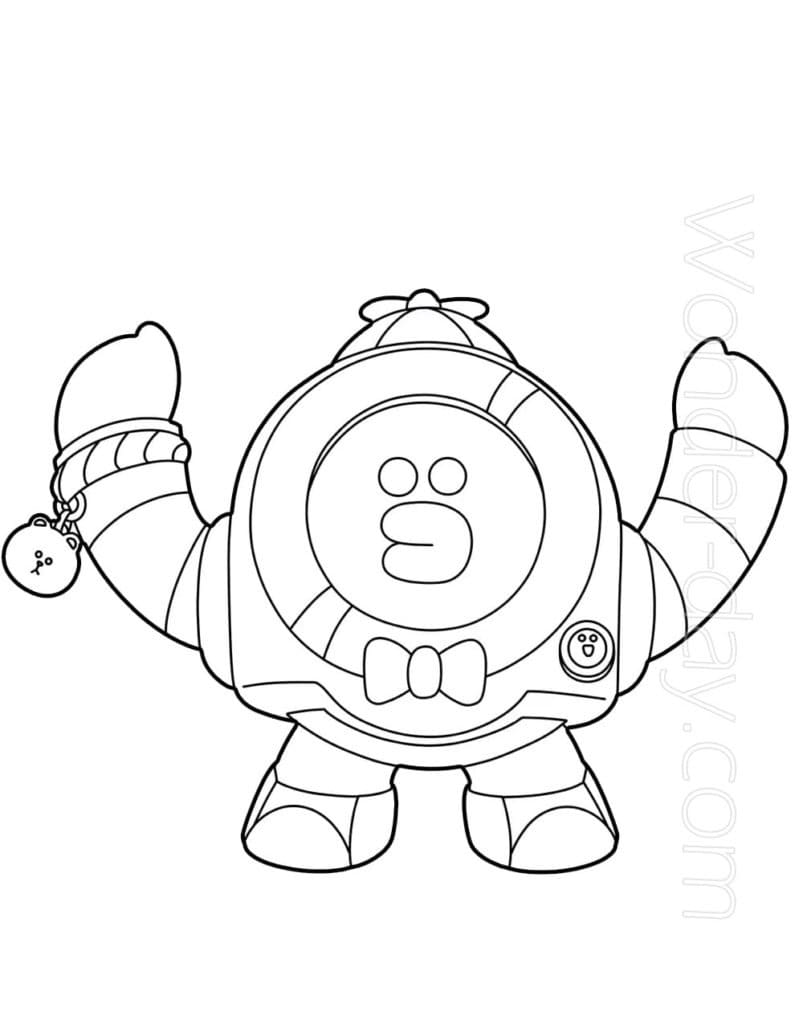 Brawl Stars Sally Nani omalovánka
