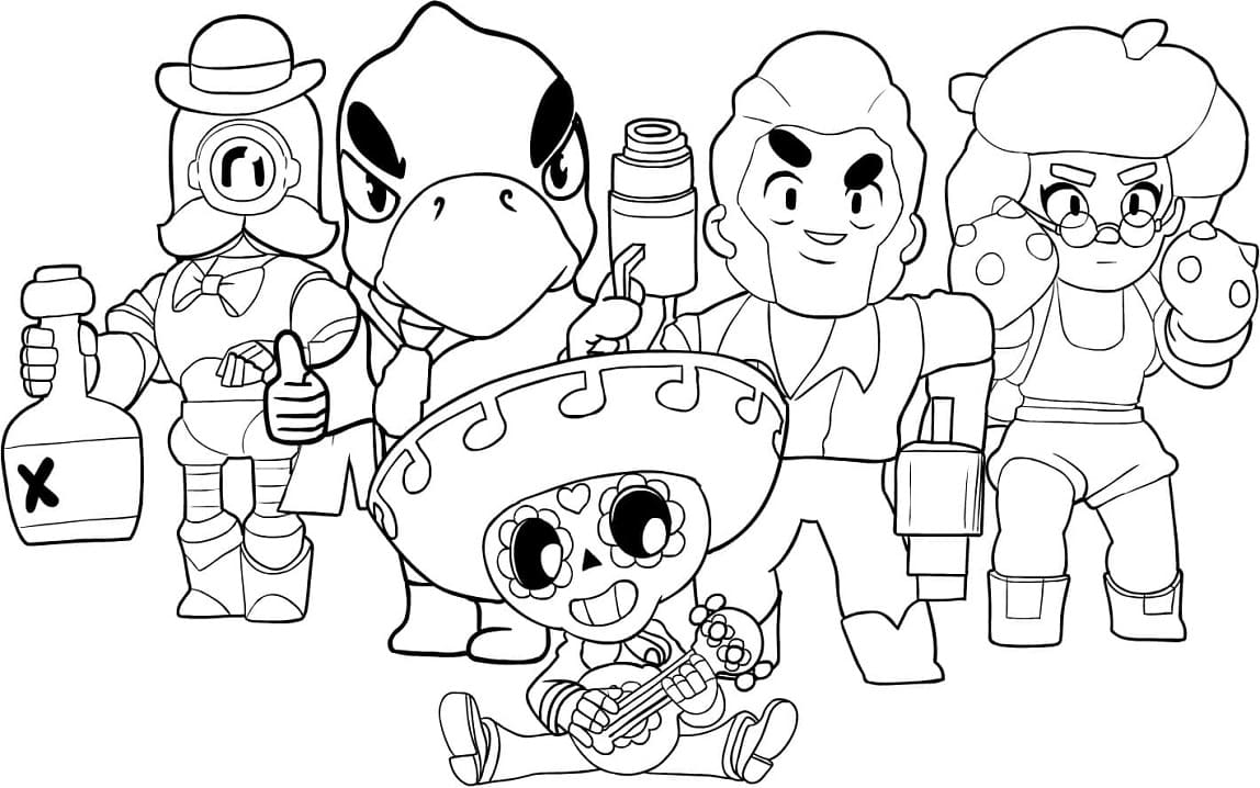 Brawl Stars Tisknutelný pro Děti omalovánka
