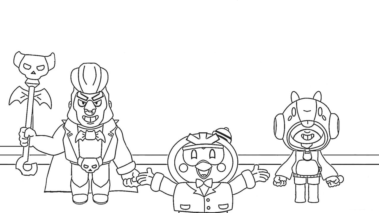Brawl Stars Zdarama omalovánka