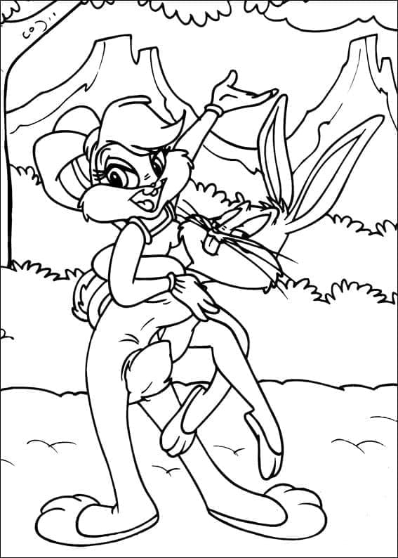 Bugs Bunny pro 2leté Děti omalovánka