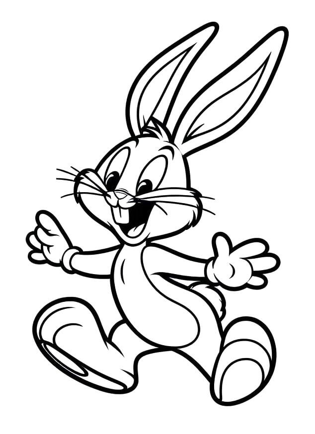 Bugs Bunny pro 5leté Děti omalovánka