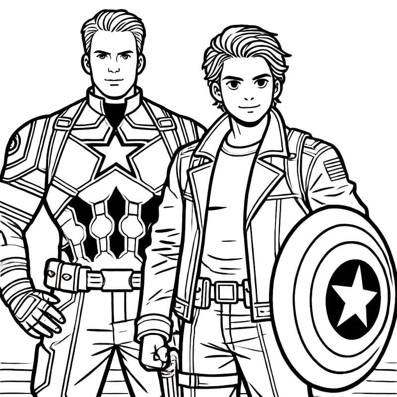 Captain America Tisknutelný omalovánka