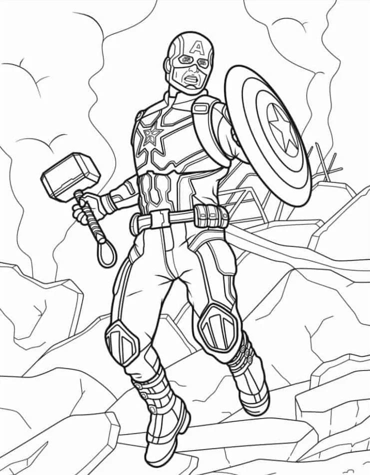 Captain America Zdarama omalovánka