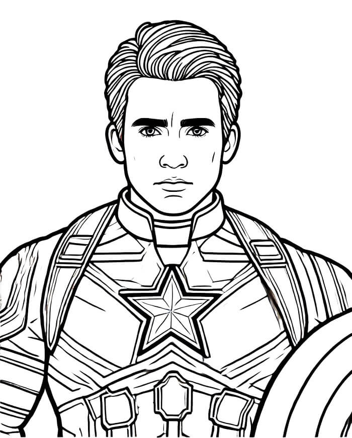 Captain America Zdarma Vymalovatelné Obrázek omalovánka
