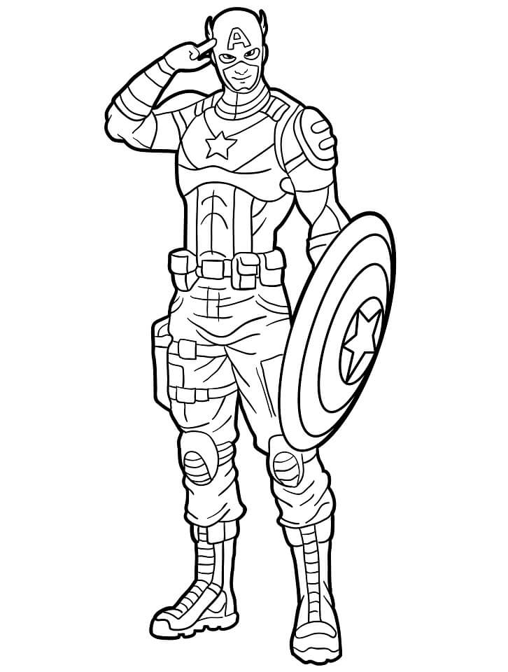 Captain America pro Děti omalovánka