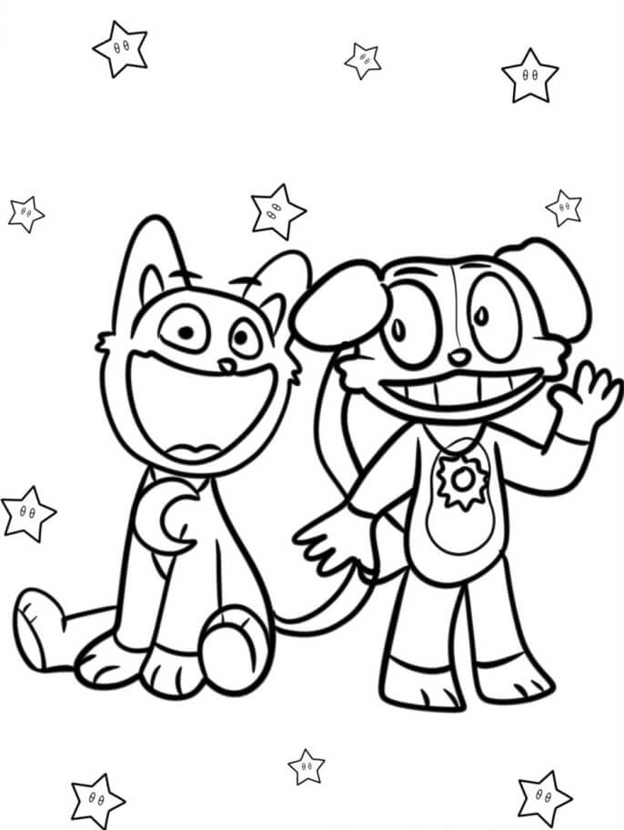 Catnap pro 5leté Děti omalovánka