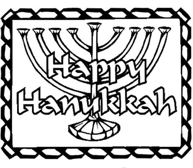 Chanuka Tisknutelná pro Děti omalovánka