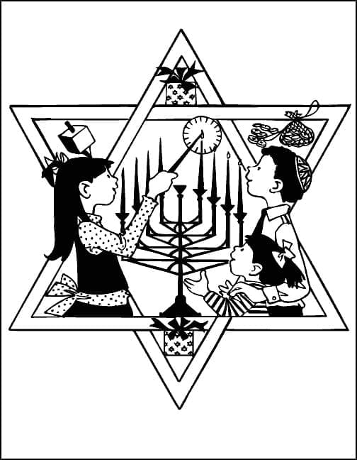 Chanuka Tisknutelná omalovánka