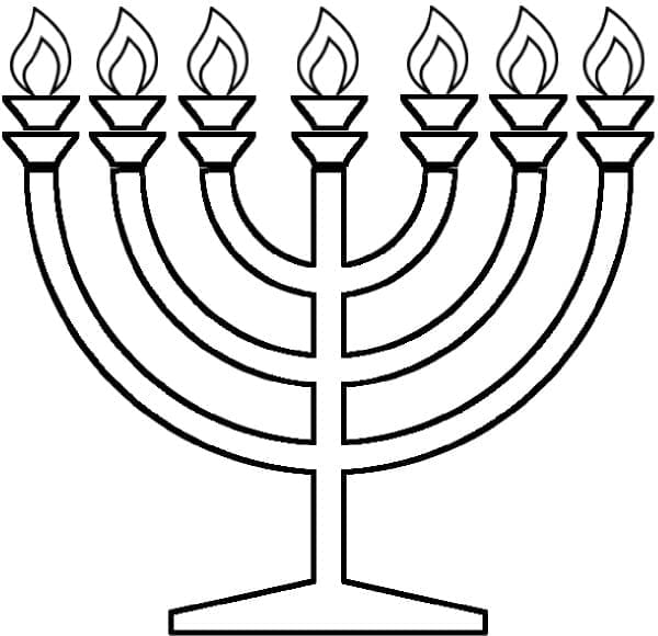 Chanuka Vymalovatelné pro Děti omalovánka