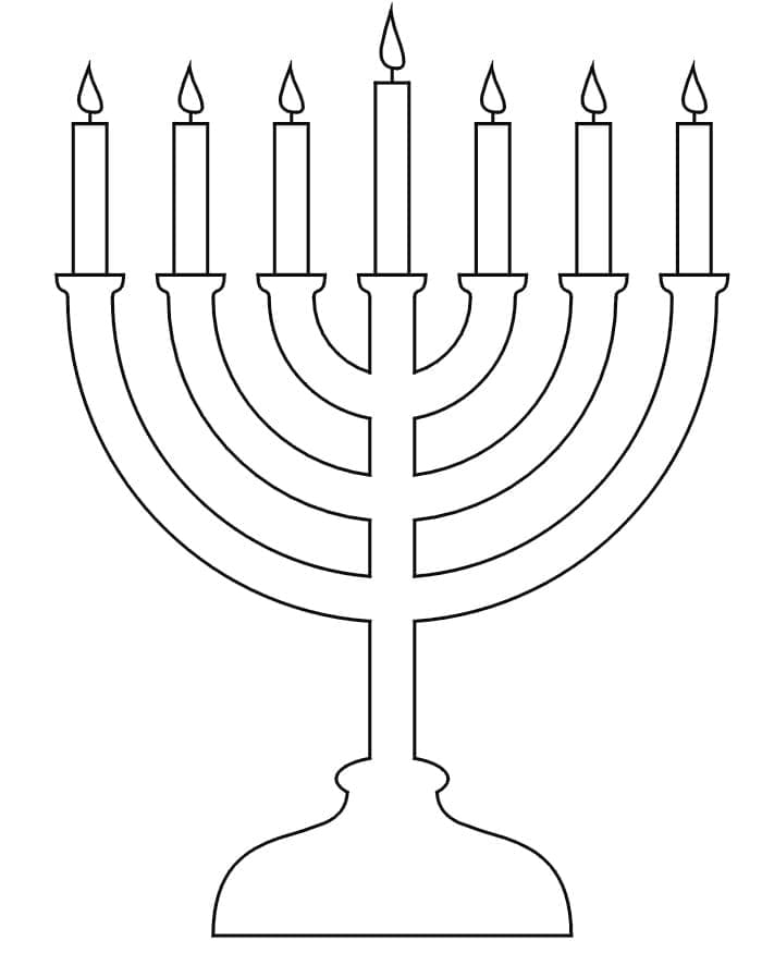 Chanuka Zdarma omalovánka