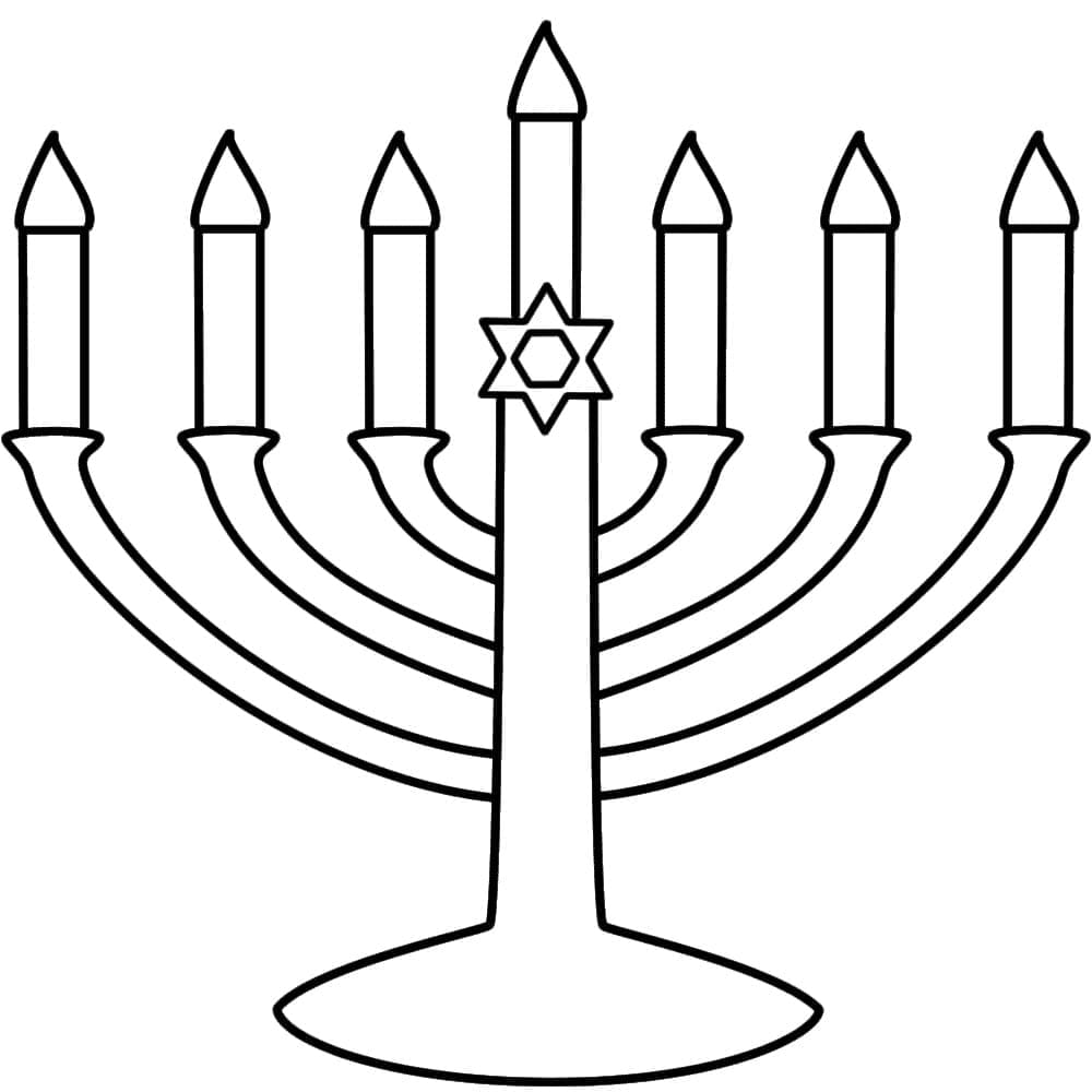 Chanuka k Vymalování omalovánka