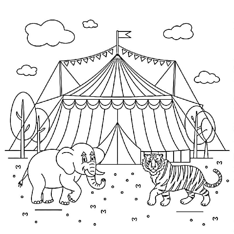 Cirkus Zdarma pro Děti omalovánka