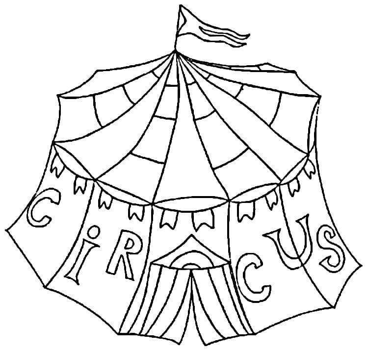 Cirkus k Tisku omalovánka