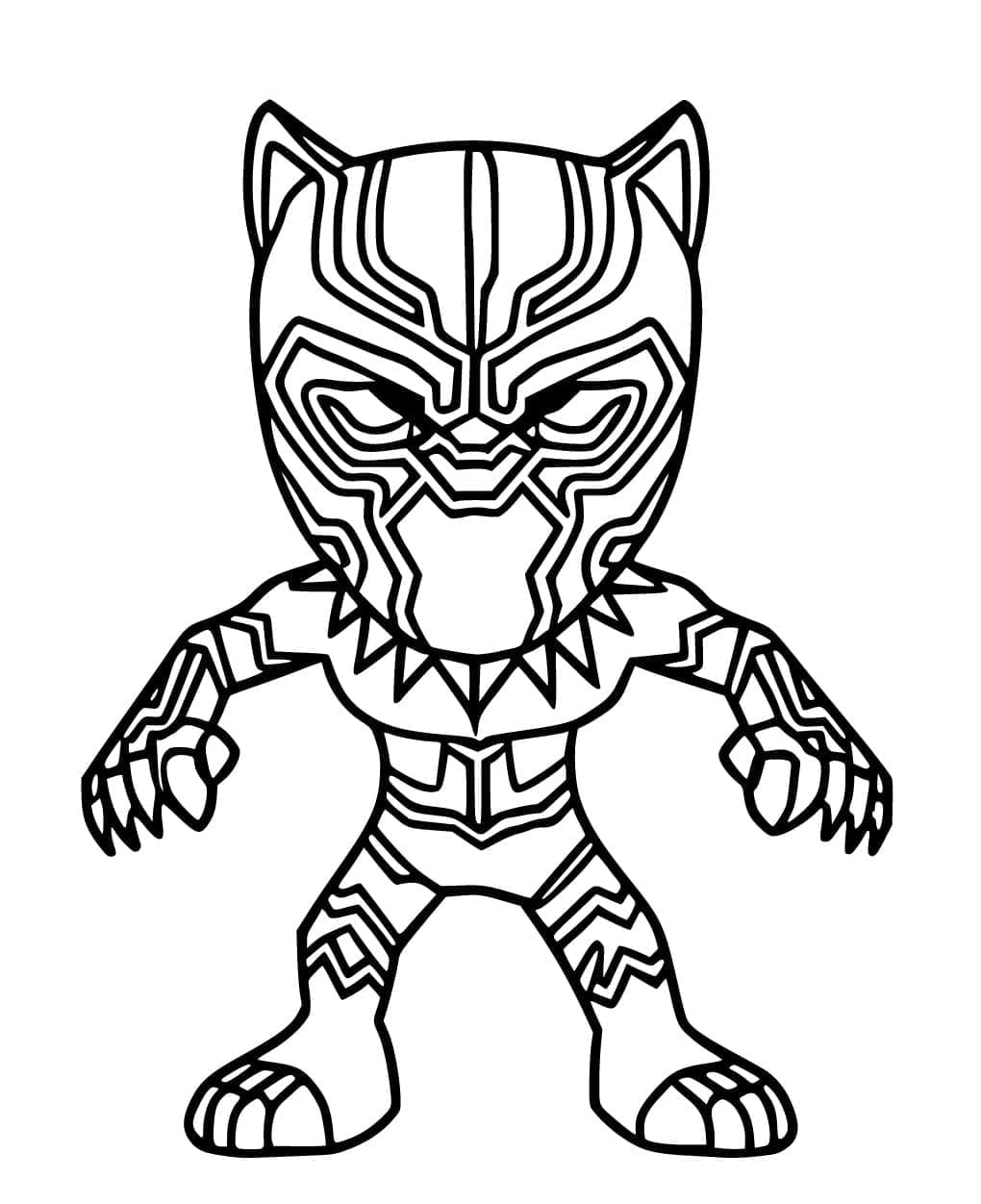 Cool Black Panther omalovánka