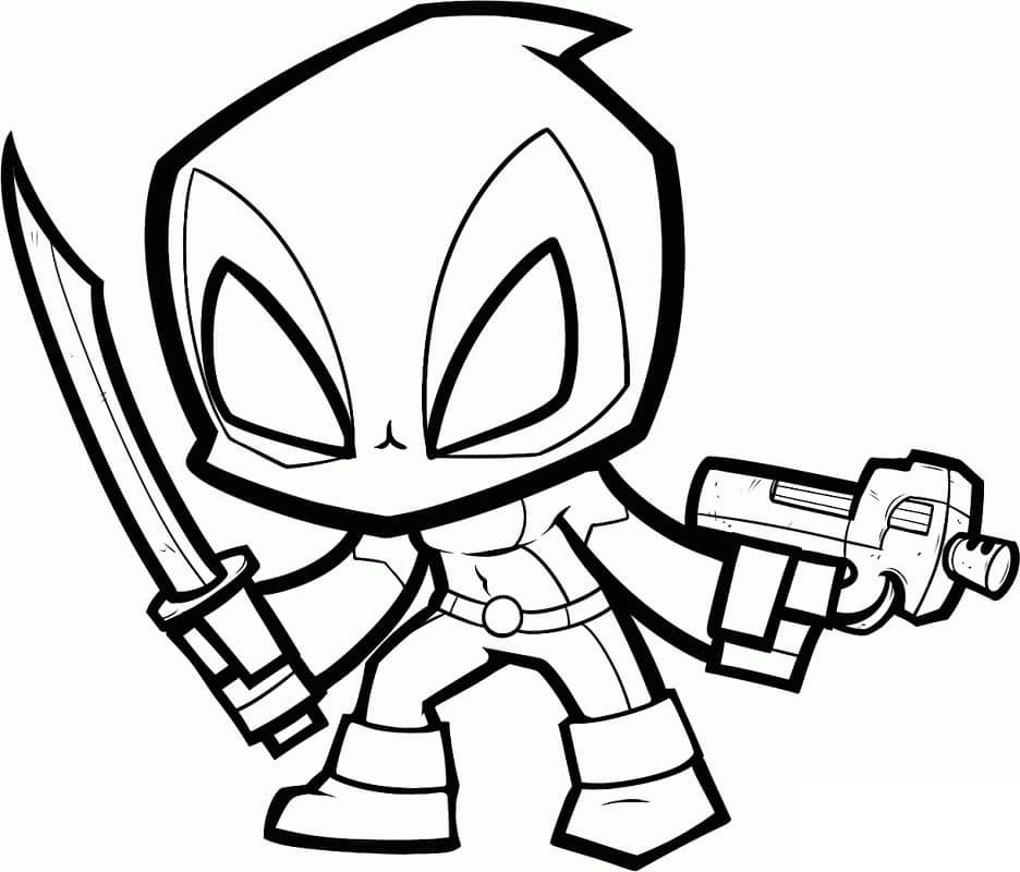 Cool Deadpool omalovánka