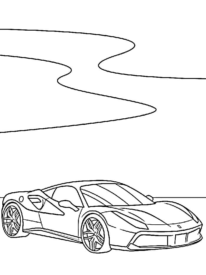 Cool Ferrari omalovánka