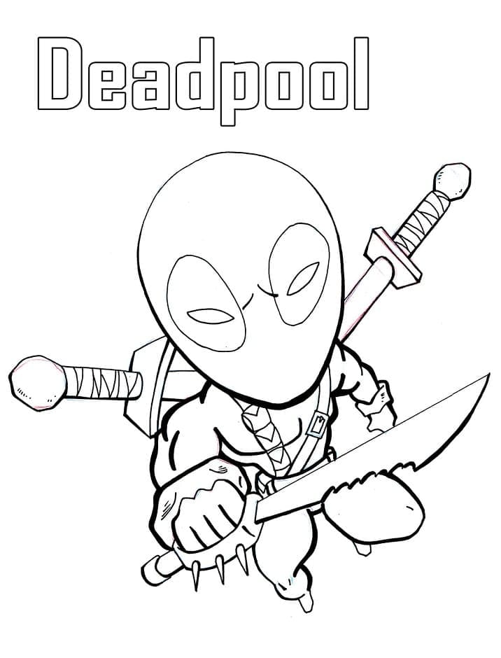 Deadpool Marvel omalovánka