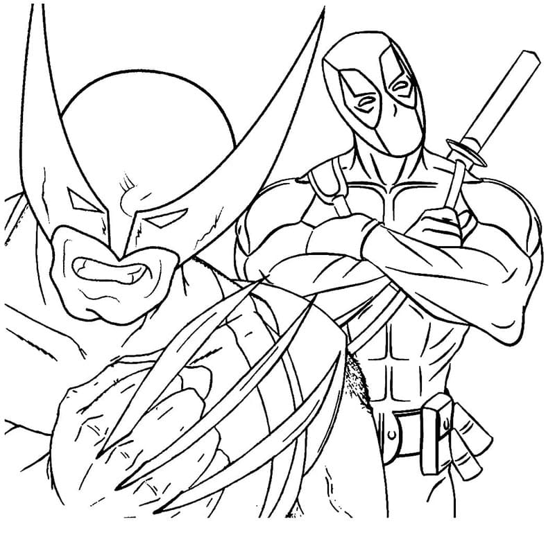 Deadpool Tisknutelný pro Děti omalovánka