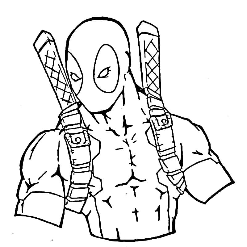 Deadpool Vymalovatelné pro Děti omalovánka