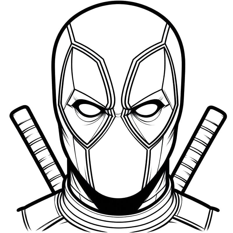 Deadpool Zdarma Vymalovatelné Obrázek omalovánka