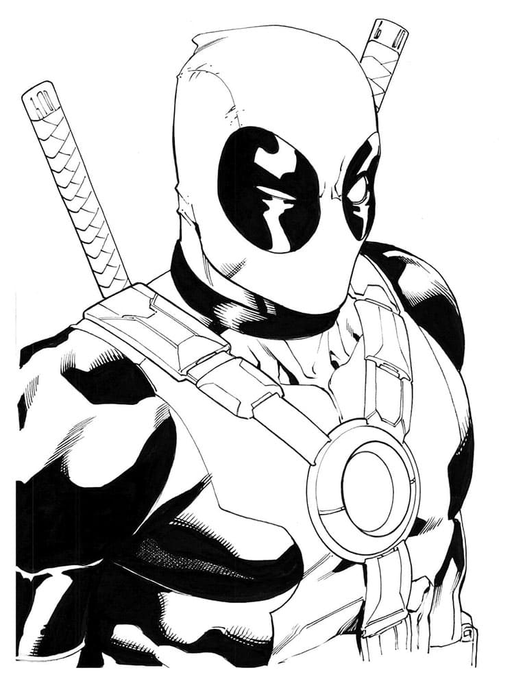 Deadpool pro 3leté Děti omalovánka