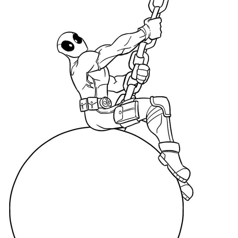 Deadpool pro 6leté Děti omalovánka