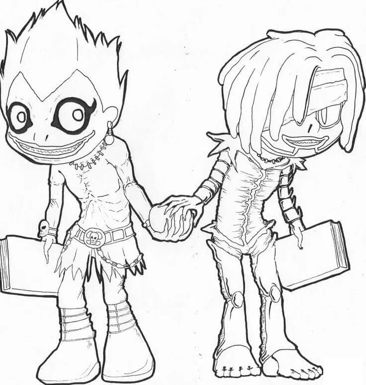 Death Note Zdarma Tisknutelný omalovánka