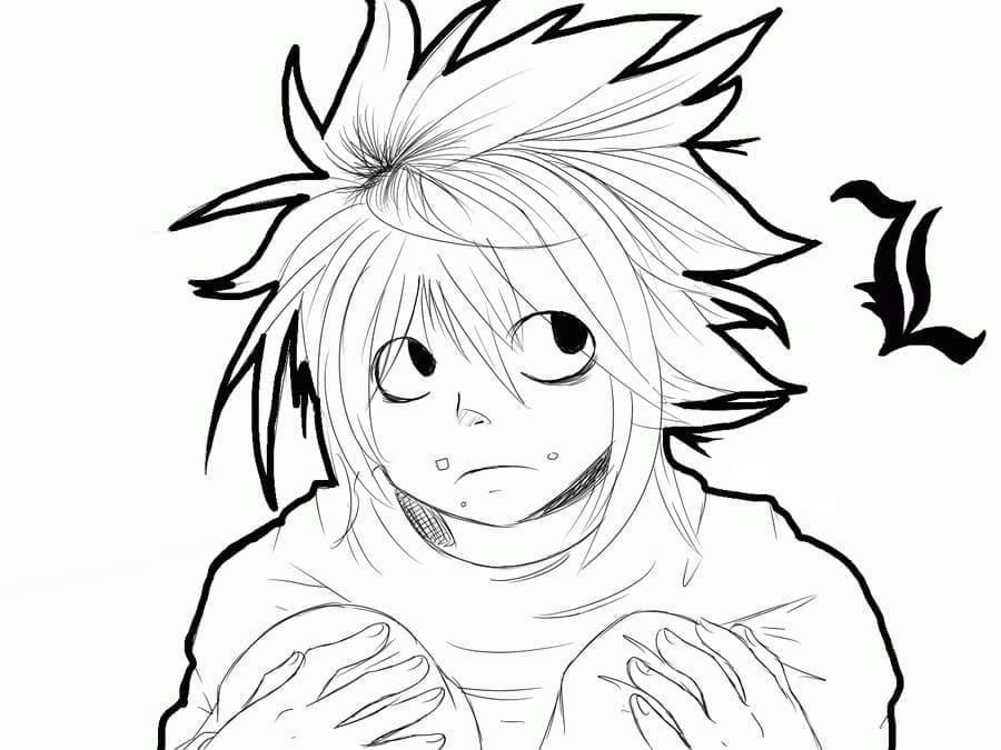 Death Note pro 5leté Děti omalovánka