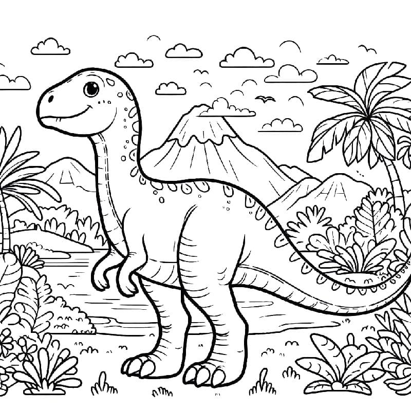 Dinosaurus Vymalovatelné pro Děti omalovánka