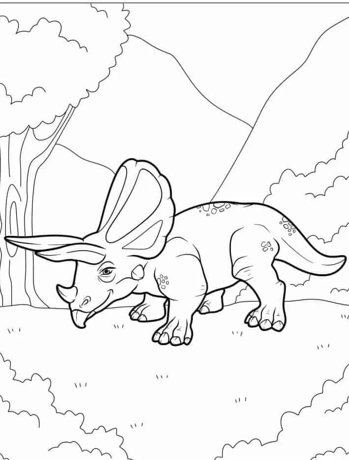 Dinosaurus Zdarma pro Děti omalovánka