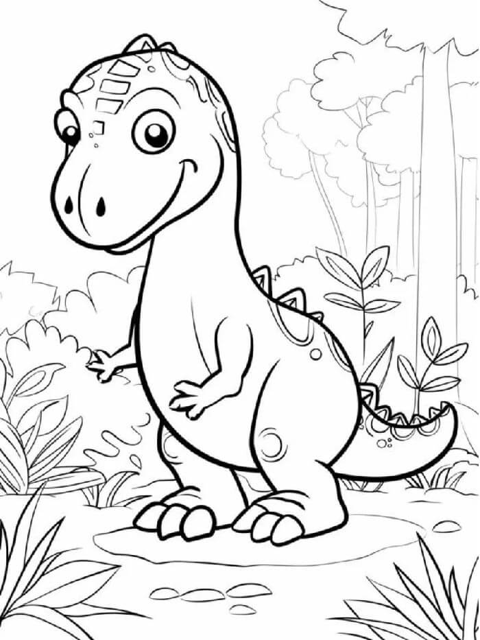 Dinosaurus Zdarma omalovánka