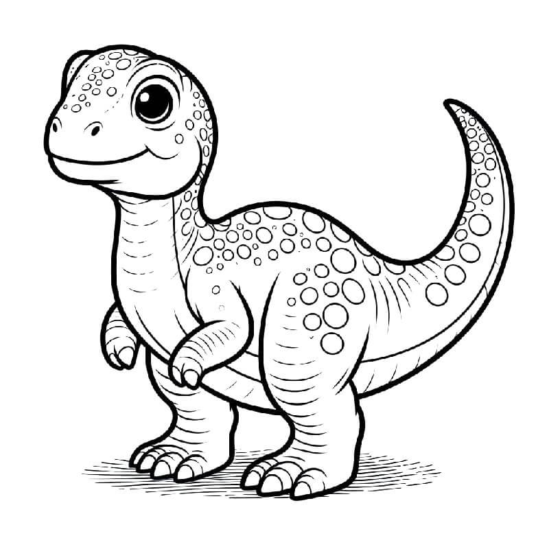 Dinosaurus pro 3leté Děti omalovánka