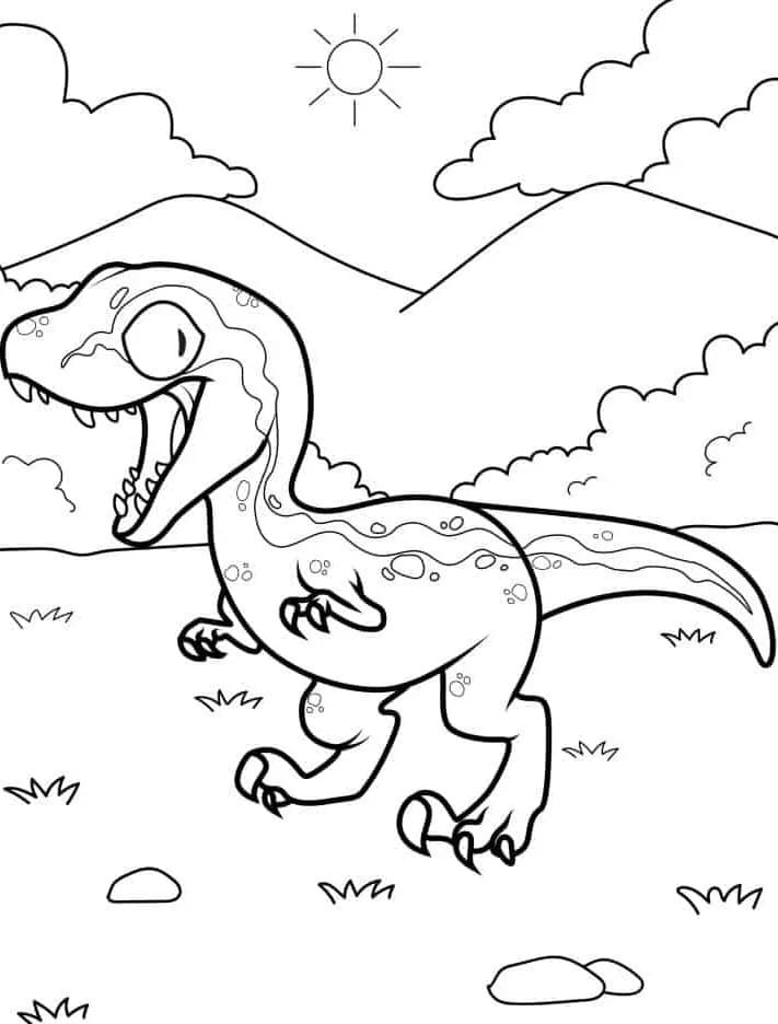 Dinosaurus pro 5leté Děti omalovánka
