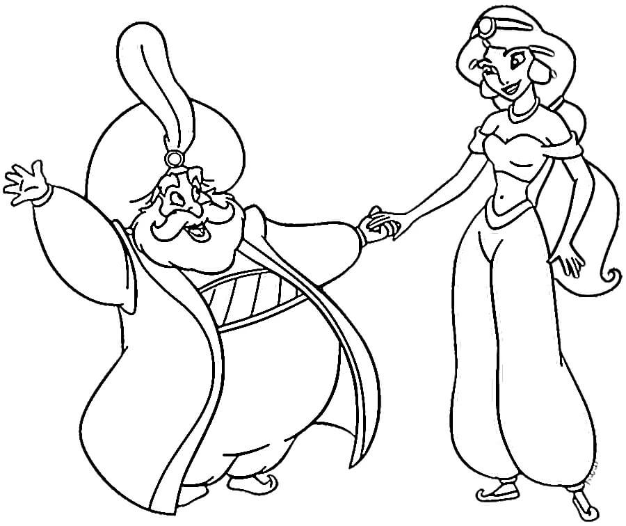 Disney Aladin omalovánka