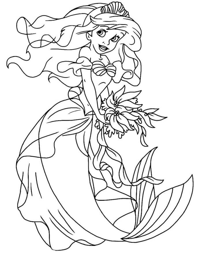 Disney Ariel omalovánka
