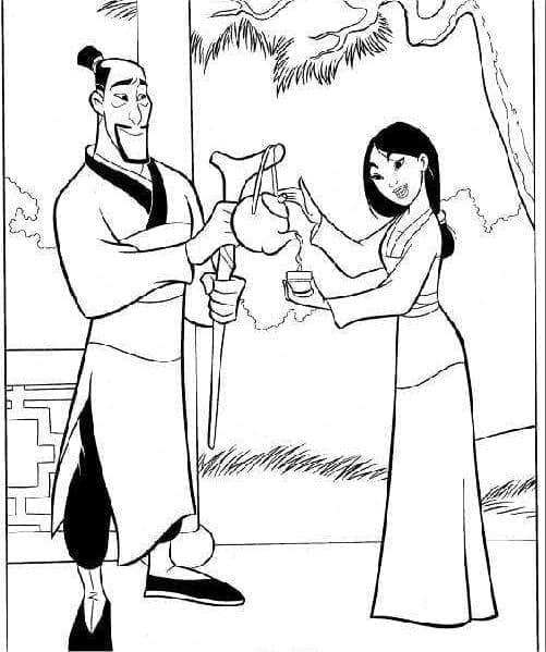 Disney Mulan omalovánka