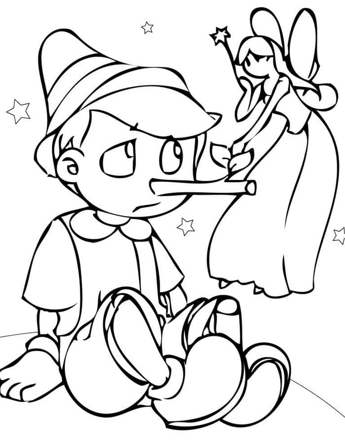 Disney Pinocchio omalovánka