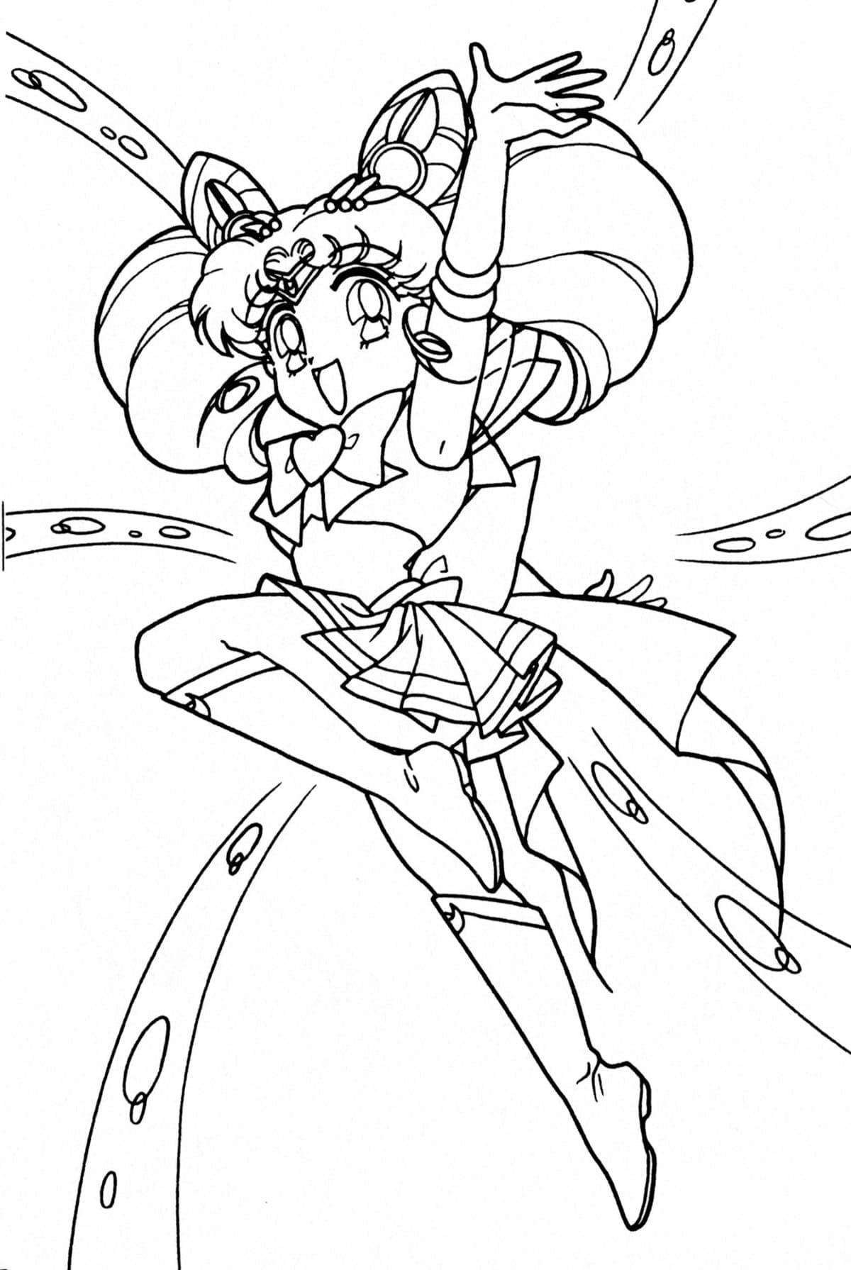 Dívka Sailor Moon omalovánka